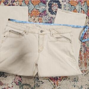 Beige denim jeans - size 20 petite bootcut